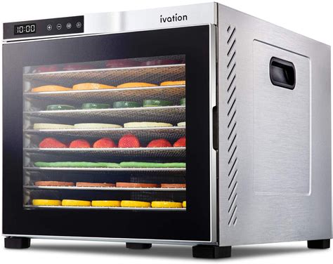 Ivation 10 Tray Commercial Food Dehydrator Machine .